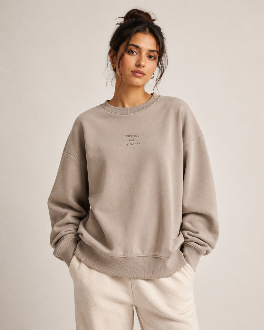 Progress Not Perfection Oversized Sweatshirt