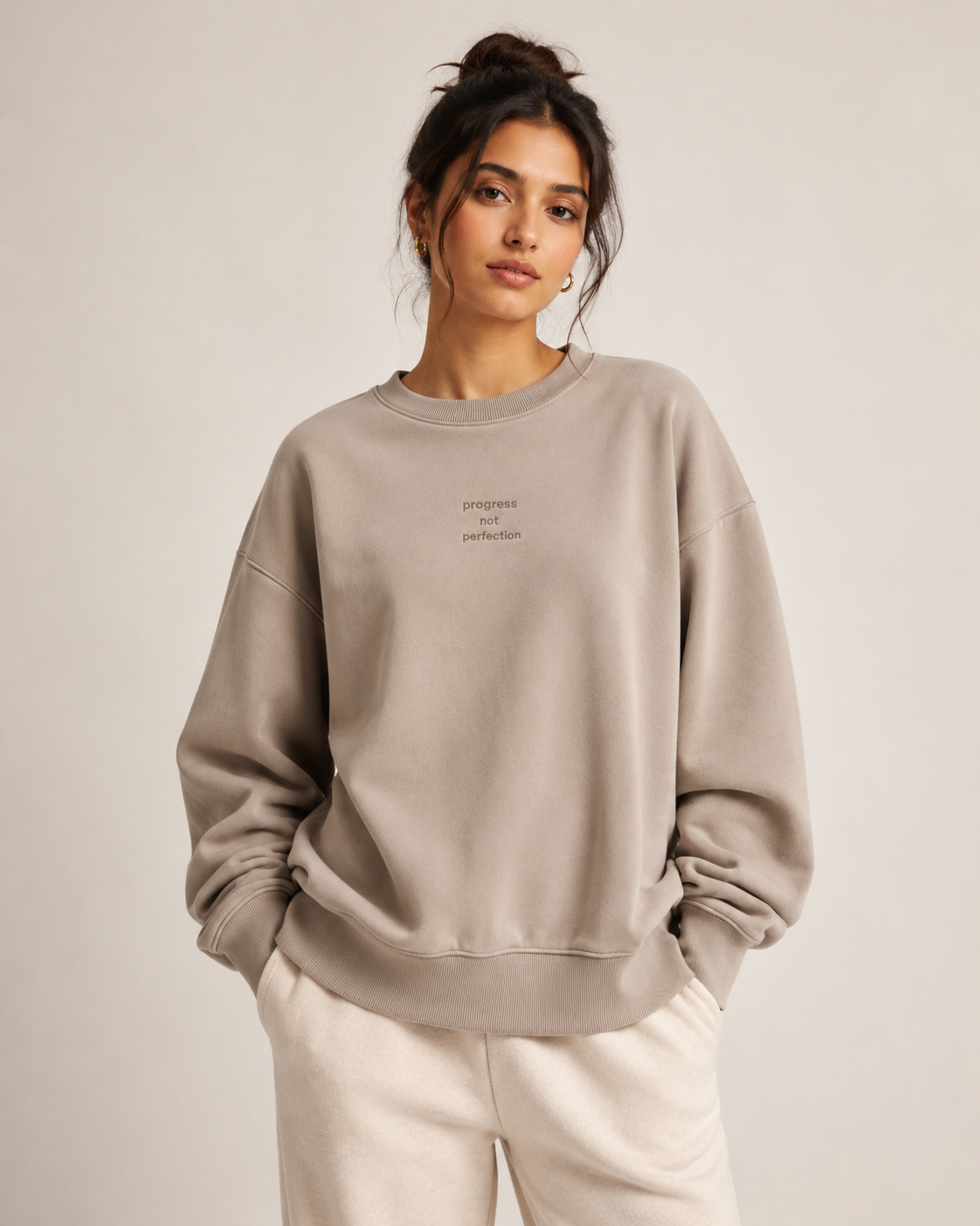 Progress Not Perfection Oversized Sweatshirt