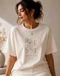 Rest Oversized Tee – Ivory
