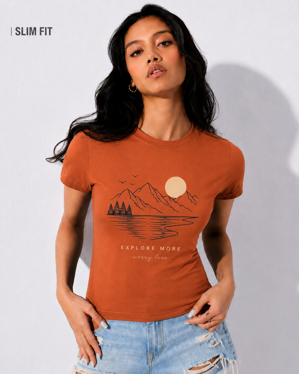 Explore More Tee – Rust Orange