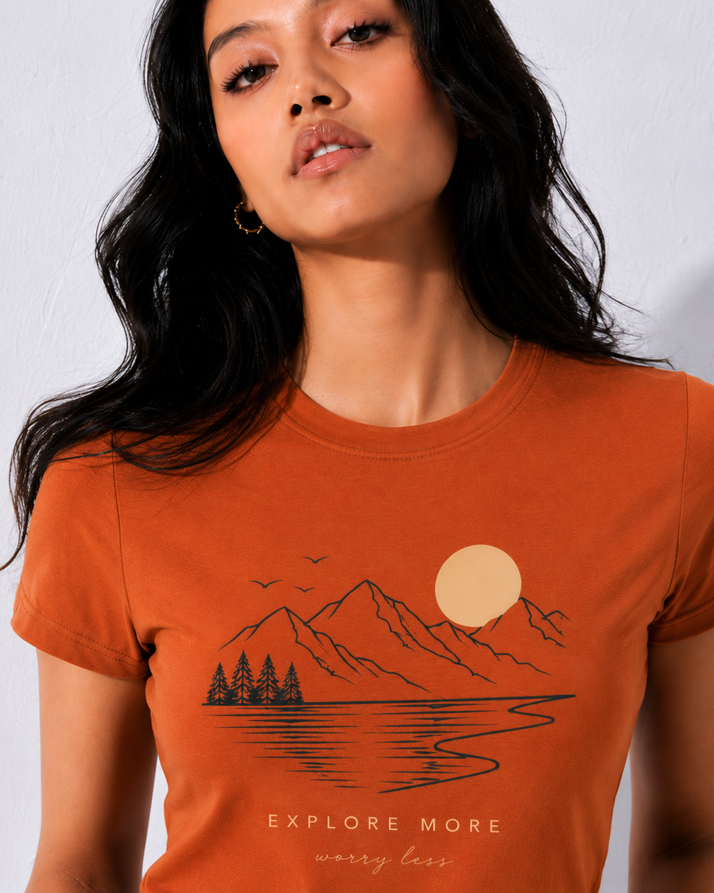 Explore More Tee – Rust Orange