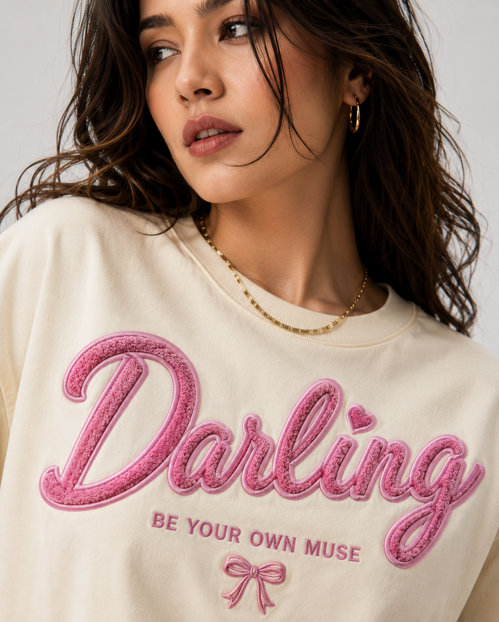 Darling Oversized Tee – Cream