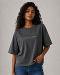 RAZE Nothing To Prove oversized T-shirt in washed charcoal